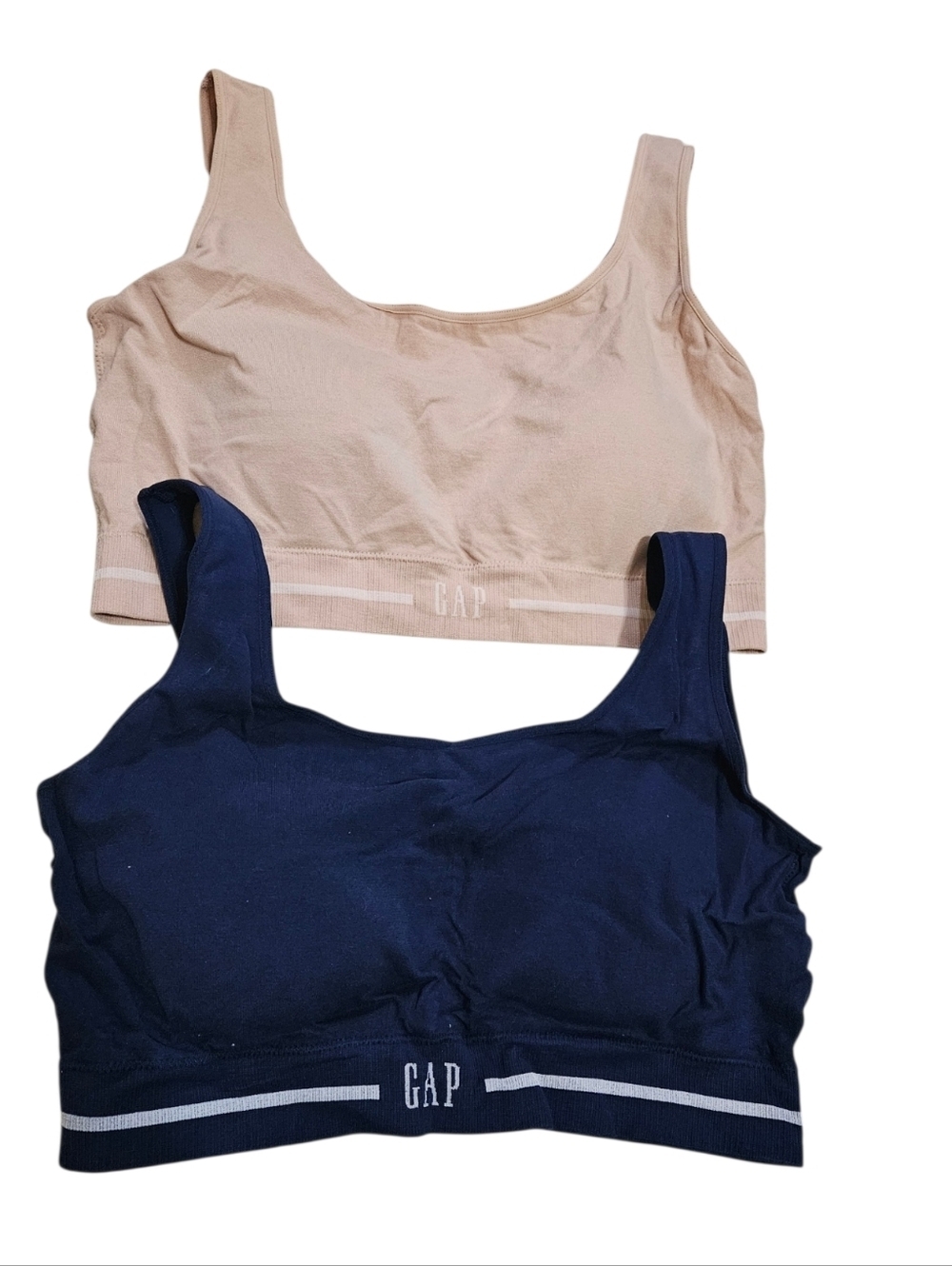 GAP Seamless Smoothing Comfort Bras in Nude & Navy (2-Pack) NEW